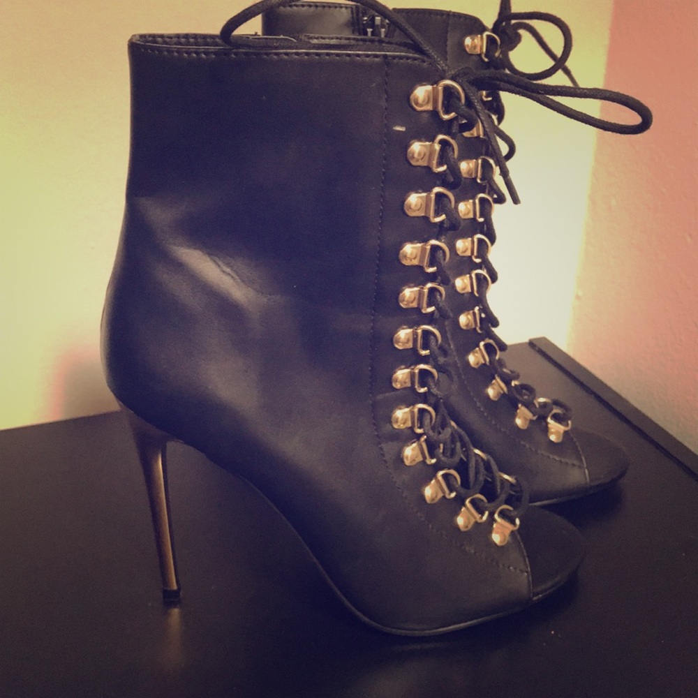 Open Toe Stiletto Booties